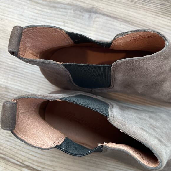 Madewell Gray Suede Nico Chelsea Boot - size 8 - Picture 6 of 10